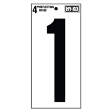Hy-Ko 4In Reflective Number 1, 10PK B00567